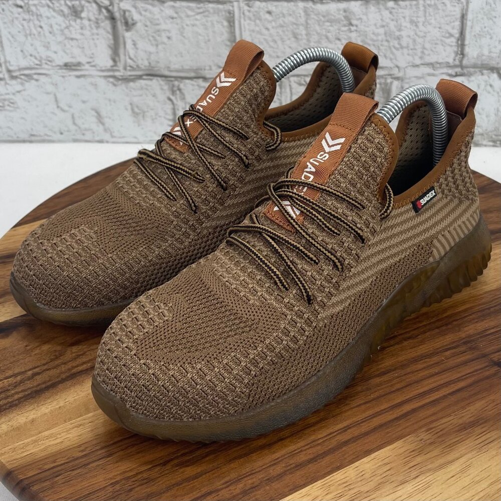 Suadex Steel Toe Womens 7.5 EU 38 Brown Knit Safty Work Shoes